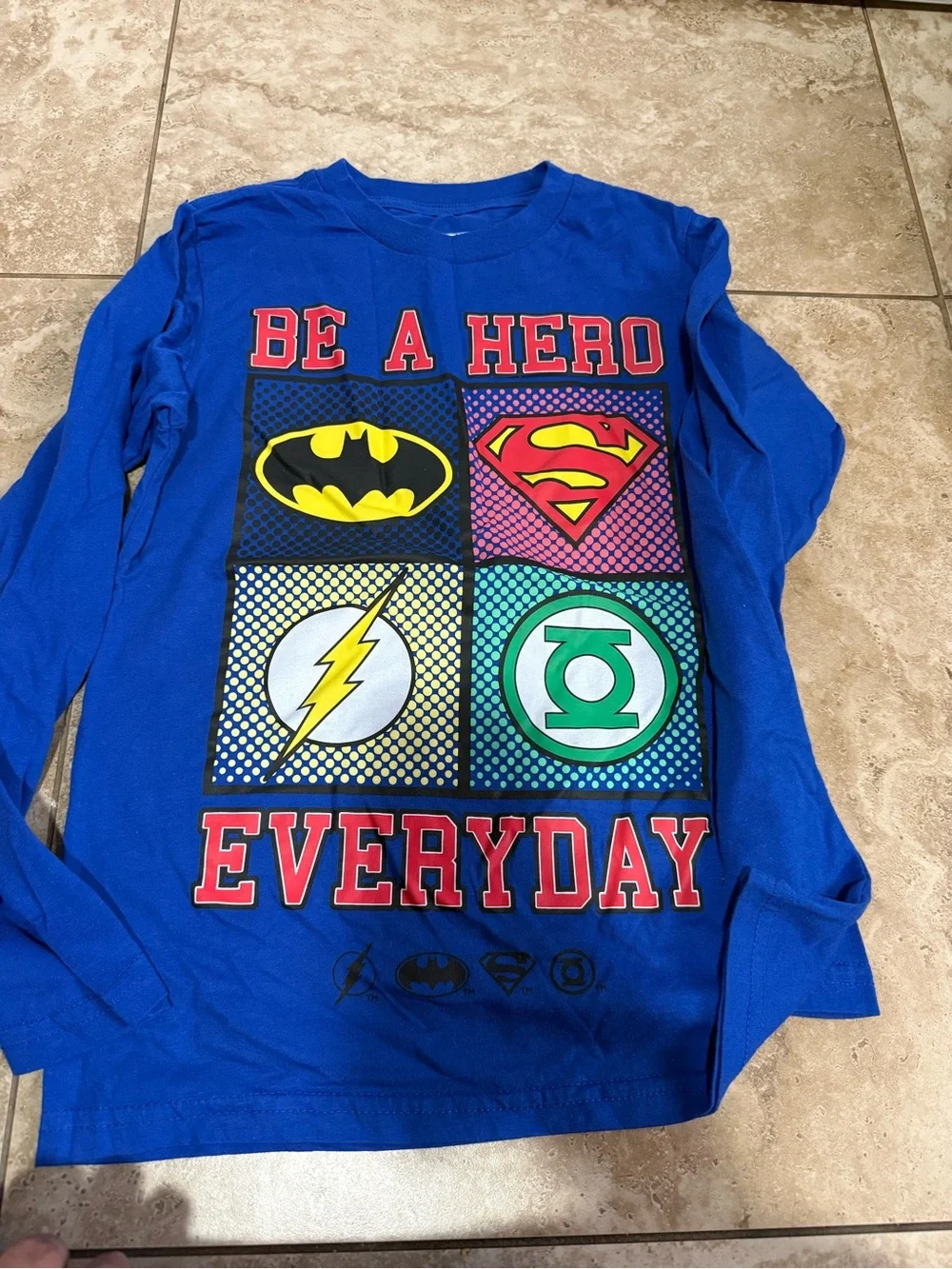Blue Kids 'Be A Hero Everyday' Long Sleeve Shirt